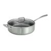 Tri-Ply Clad 6 Qt Covered Stainless Steel Deep Sauté Sause Pan