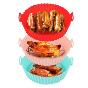 3Pcs Reusable Foldbale Air Fryer Silicone Pot 464Â¬âˆžF Heat Resistant Round Replacement of Parchment Liners 3 Food Grade Baking Basket Pans for 4+Quart