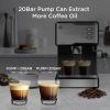 Geek Chef Espresso Machine, Espresso and Cappuccino latte Maker 20 Bar Pump Coffee Machine Compatible with ESE POD capsules filter&Milk Frother Steam