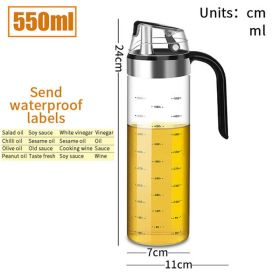 Cooking Seasoning Bottle; Oil Dispenser; Sauce Bottle (Capacity: 550ml)