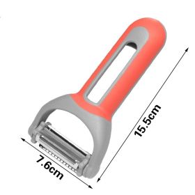 3 Pack Multi-function SCIENTIFIC DESIGN  Original Vegetable Fruit Peeler Carbon Steel Blade easily remove bad piece on potato with convenient potato e (Color: Red)