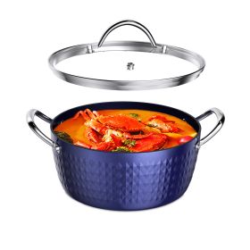 Casserole Dish; Induction Saucepan with Lid; 24cm/ 2.2L Stock Pots Non-Stick Saucepan; Aluminum Ceramic Coating Cooking Pot - PFOA Free; Suitable for (default: default)