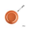 Frying Pan Nonstick 20 24 28cm Frying Pan with Ceramic Titanium Coating Round Copper Egg Pan Kitchen Cookware