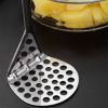 Stainless Steel Manual Potato Press; Baby Food Masher; Wavy Potato Press